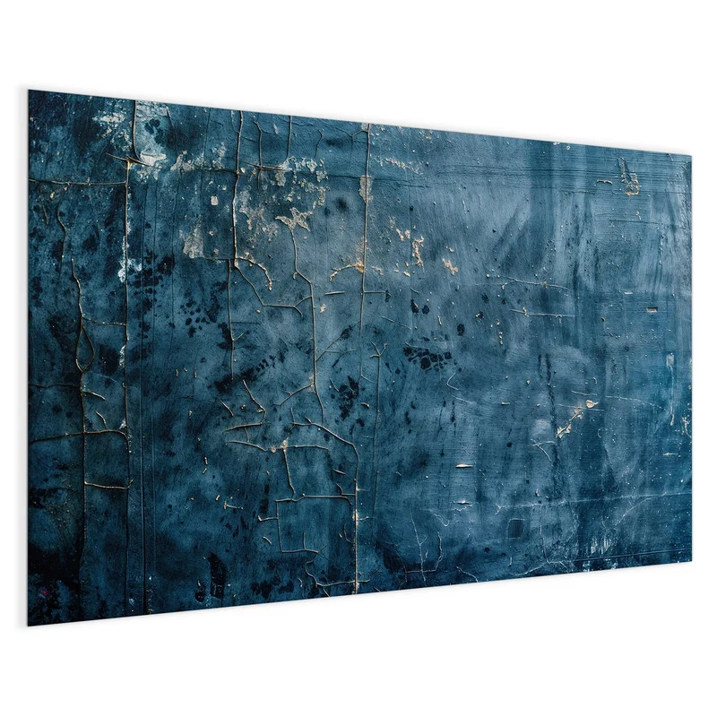 Glas Magnettafel - Verwittertes Blau