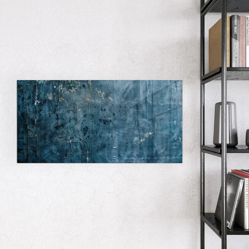 Glas Magnettafel - Verwittertes Blau
