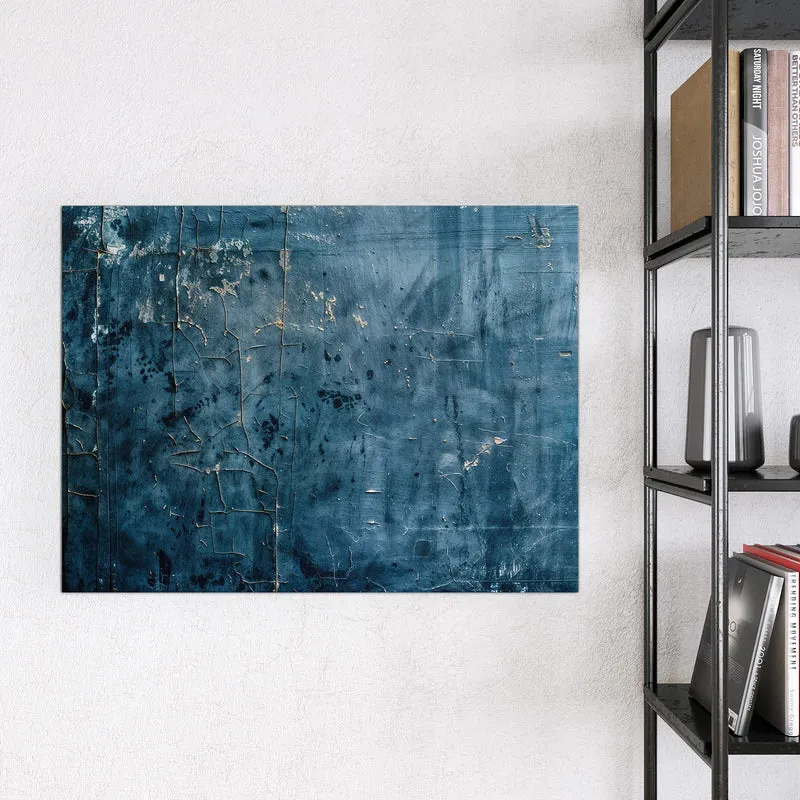 Glas Magnettafel - Verwittertes Blau