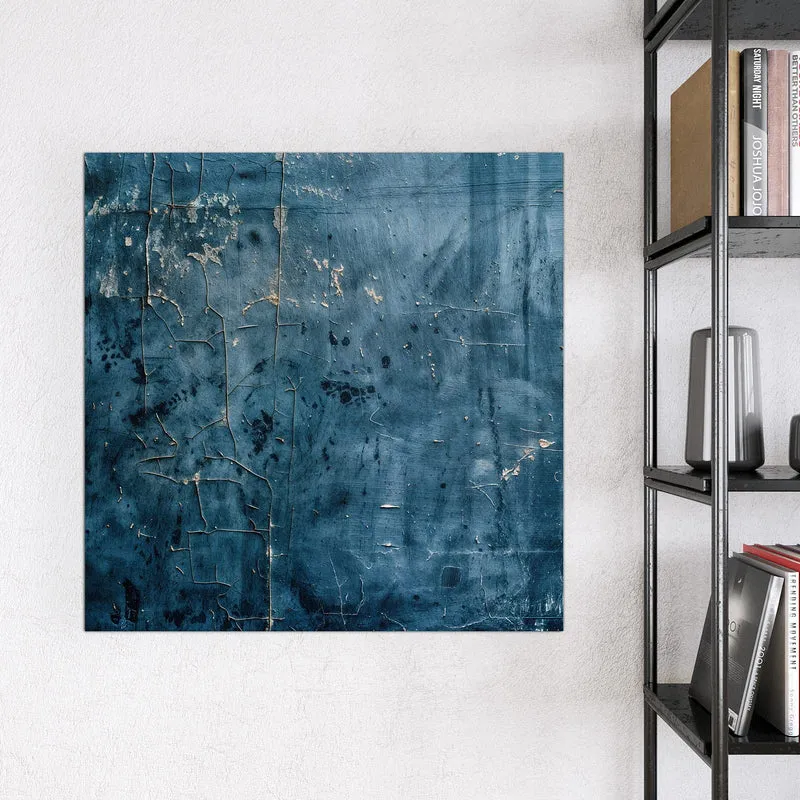 Glas Magnettafel - Verwittertes Blau