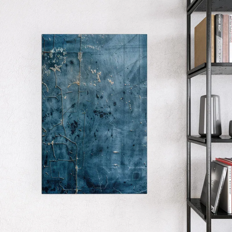 Glas Magnettafel - Verwittertes Blau