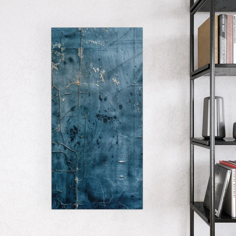 Glas Magnettafel - Verwittertes Blau