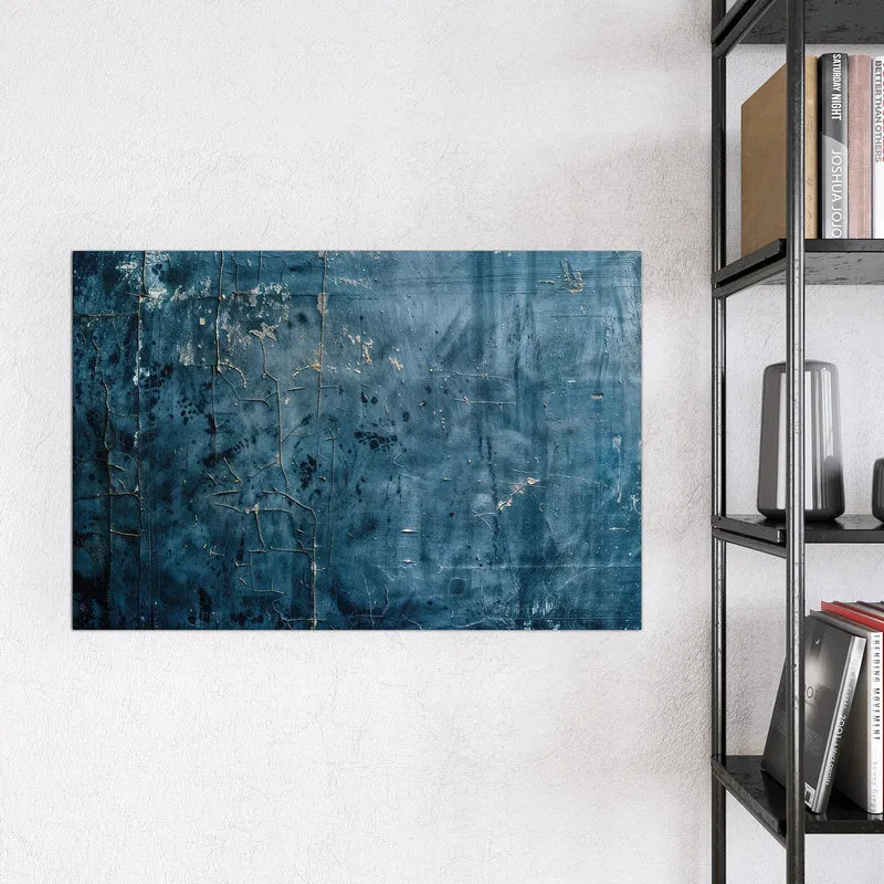 Glas Magnettafel - Verwittertes Blau