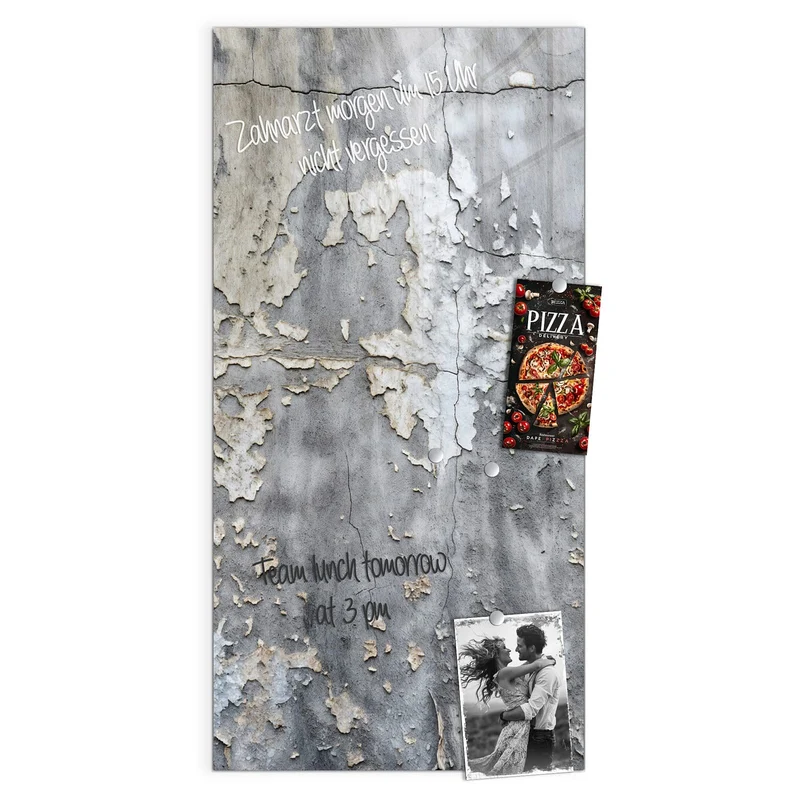Glas Magnettafel - Abblätternde Wand