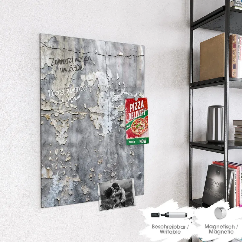Glas Magnettafel - Abblätternde Wand