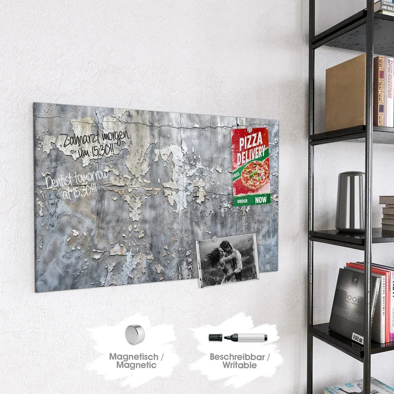 Glas Magnettafel - Abblätternde Wand