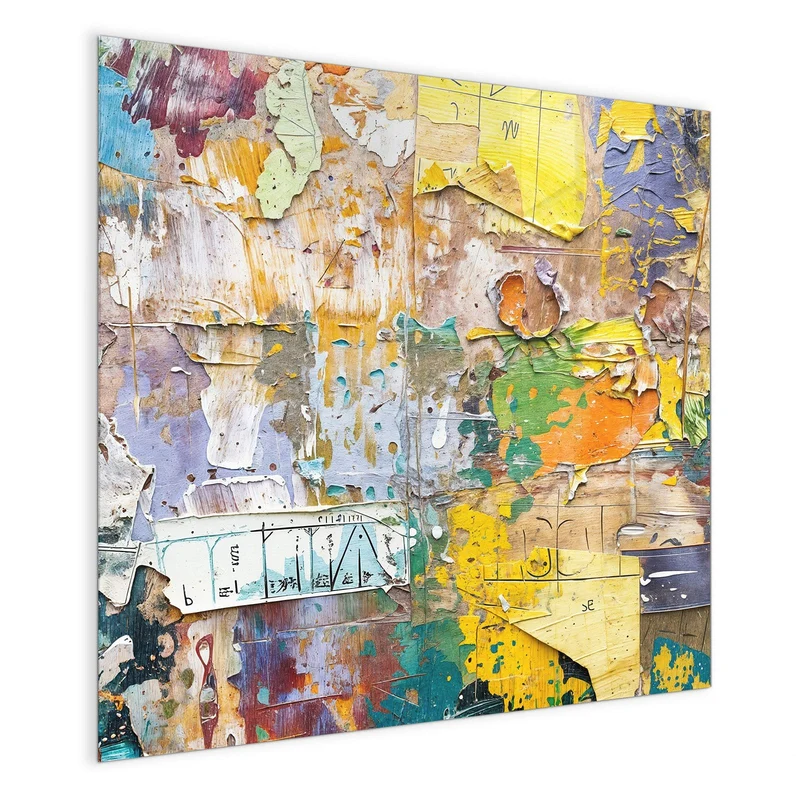 Glas Magnettafel - Abgerissene Plakate
