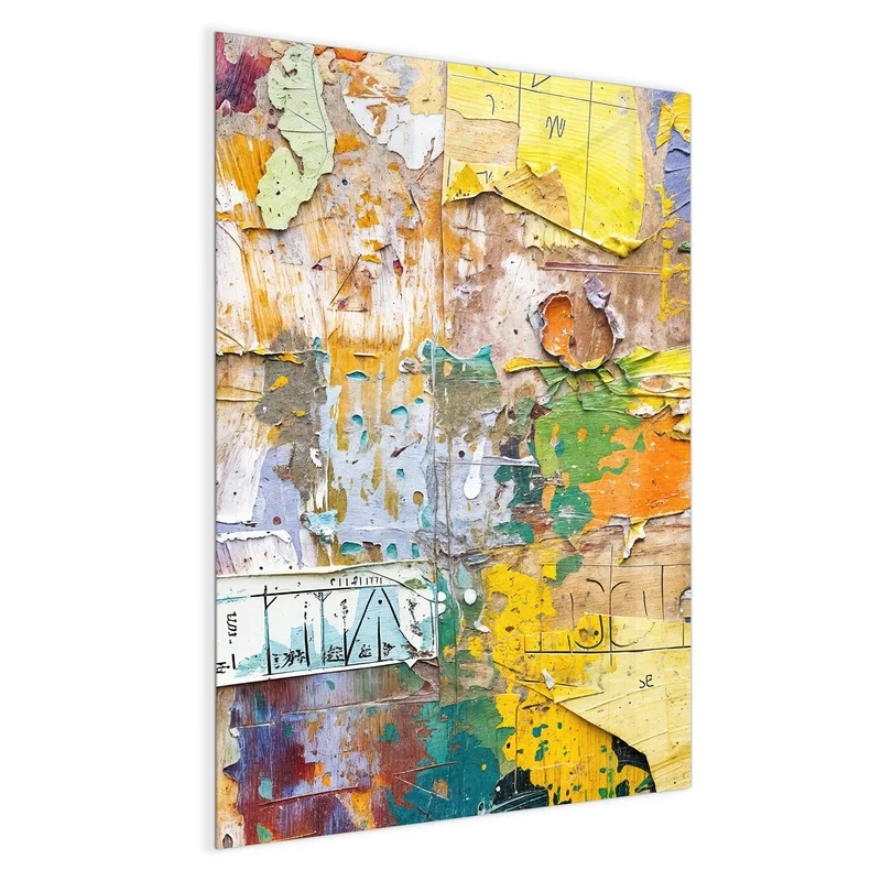 Glas Magnettafel - Abgerissene Plakate