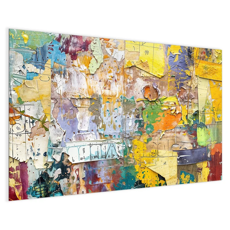 Glas Magnettafel - Abgerissene Plakate