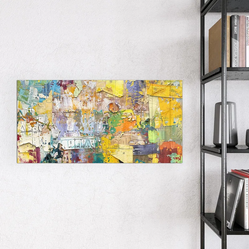 Glas Magnettafel - Abgerissene Plakate