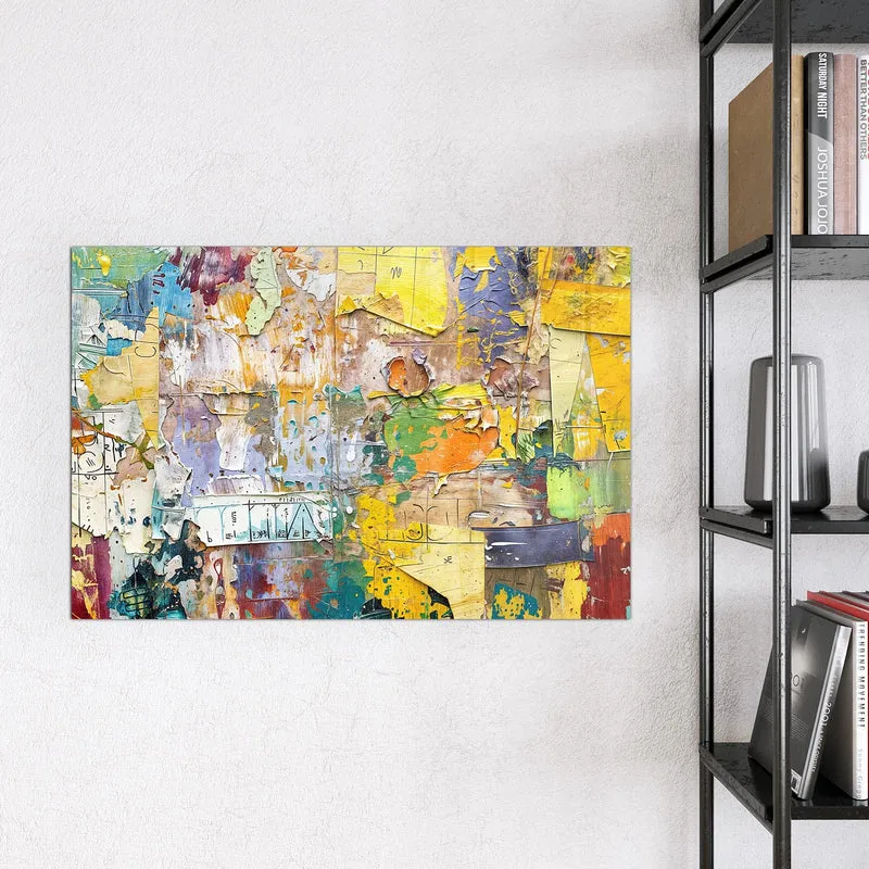 Glas Magnettafel - Abgerissene Plakate