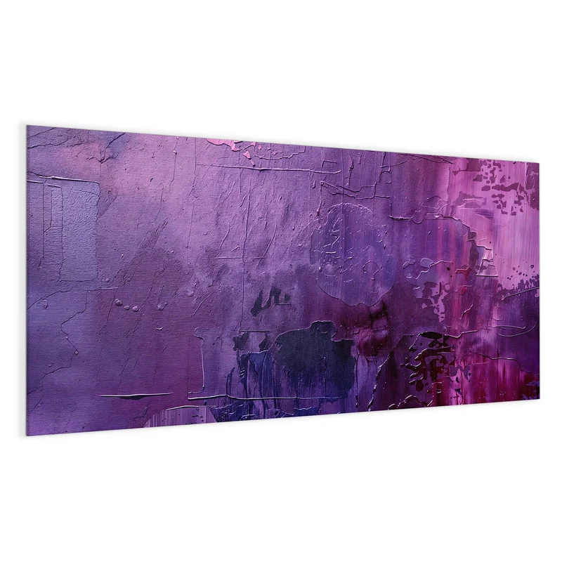 Glas Magnettafel - Violette Farbschichten