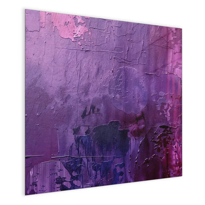 Glas Magnettafel - Violette Farbschichten