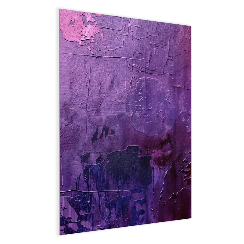 Glas Magnettafel - Violette Farbschichten