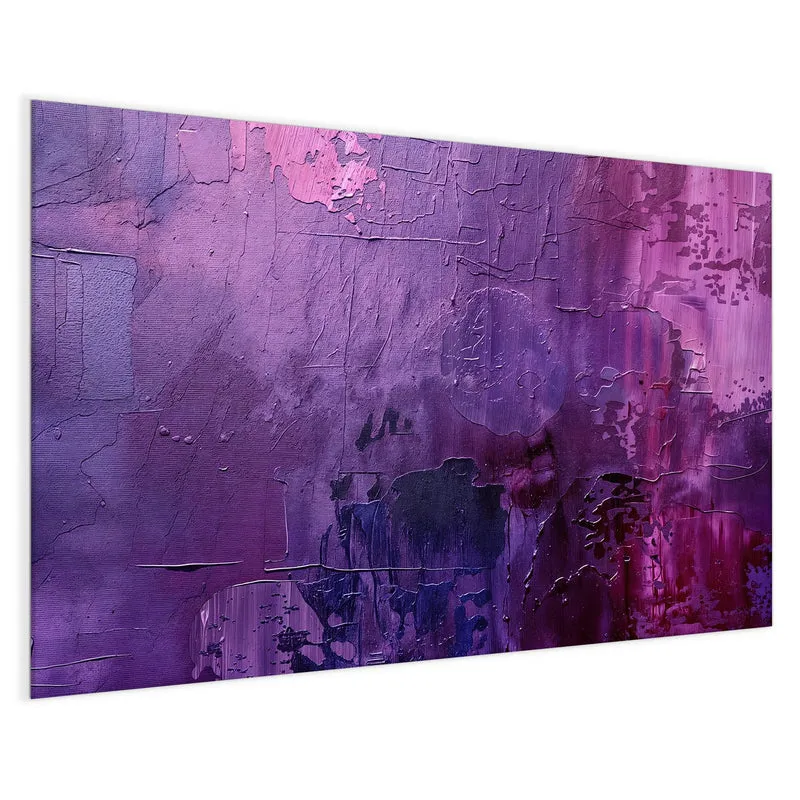Glas Magnettafel - Violette Farbschichten