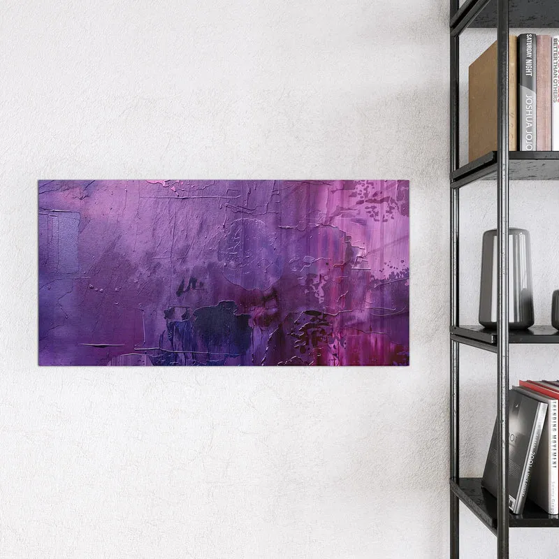 Glas Magnettafel - Violette Farbschichten