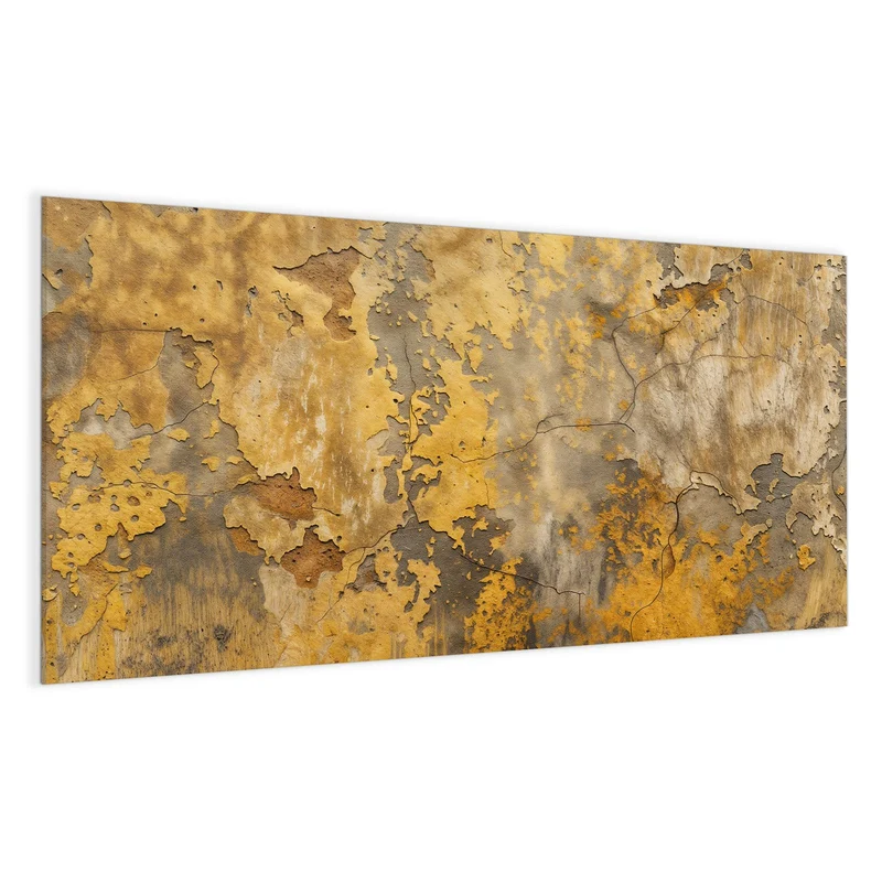 Glas Magnettafel - Gelbe Patina