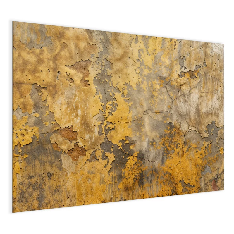 Glas Magnettafel - Gelbe Patina