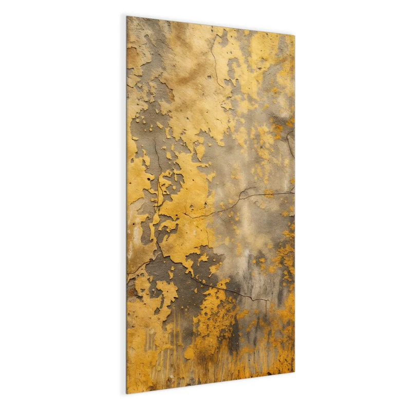 Glas Magnettafel - Gelbe Patina