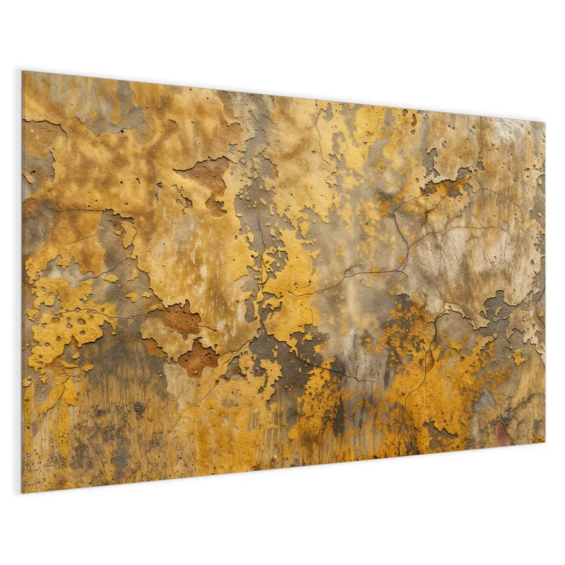Glas Magnettafel - Gelbe Patina