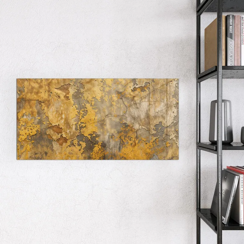 Glas Magnettafel - Gelbe Patina