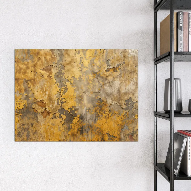 Glas Magnettafel - Gelbe Patina