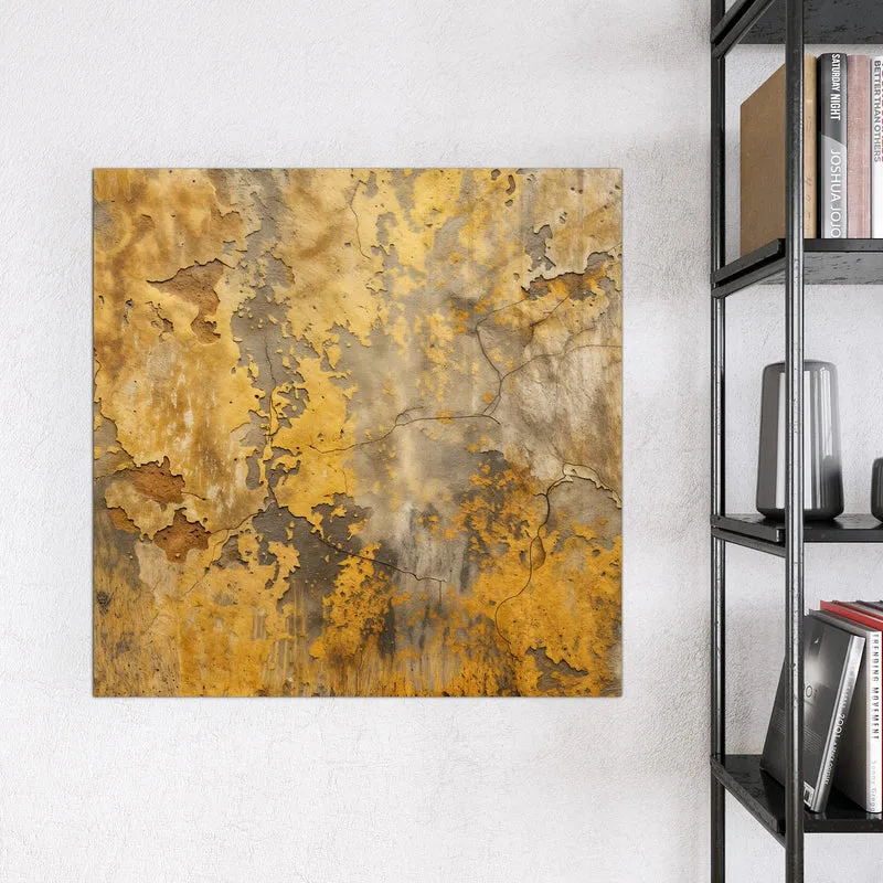 Glas Magnettafel - Gelbe Patina