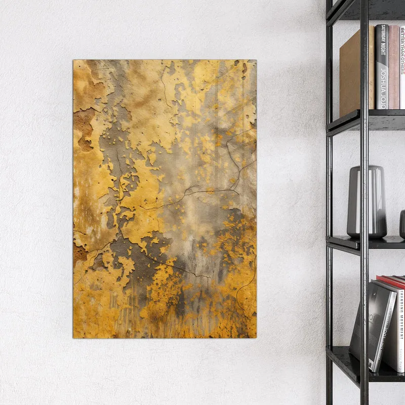 Glas Magnettafel - Gelbe Patina