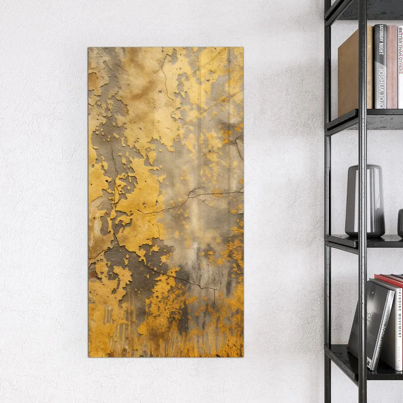 Glas Magnettafel - Gelbe Patina