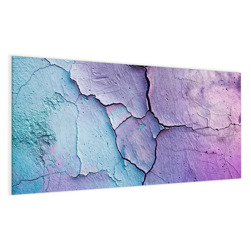 Glas Magnettafel - Risse in Violett