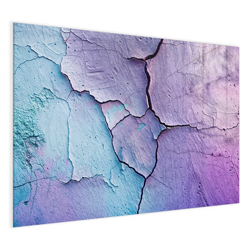 Glas Magnettafel - Risse in Violett