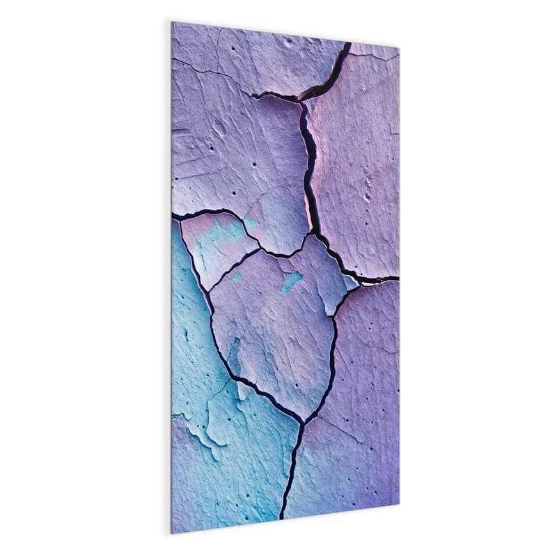 Glas Magnettafel - Risse in Violett