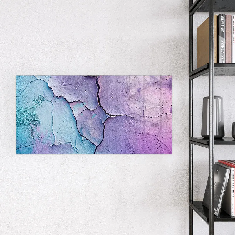 Glas Magnettafel - Risse in Violett