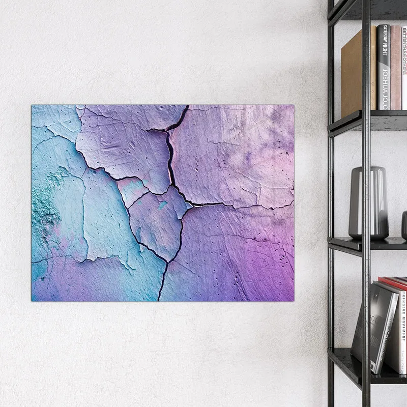 Glas Magnettafel - Risse in Violett