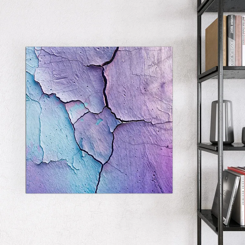 Glas Magnettafel - Risse in Violett