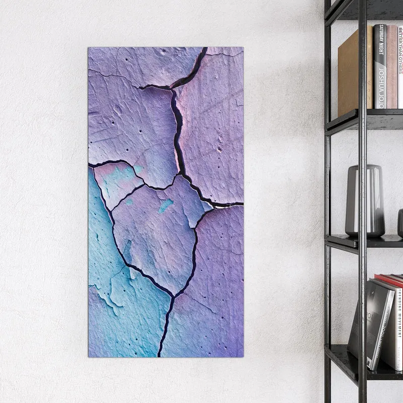 Glas Magnettafel - Risse in Violett
