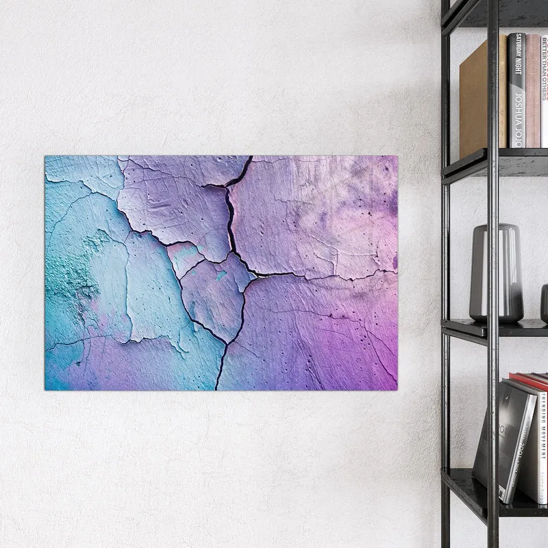 Glas Magnettafel - Risse in Violett