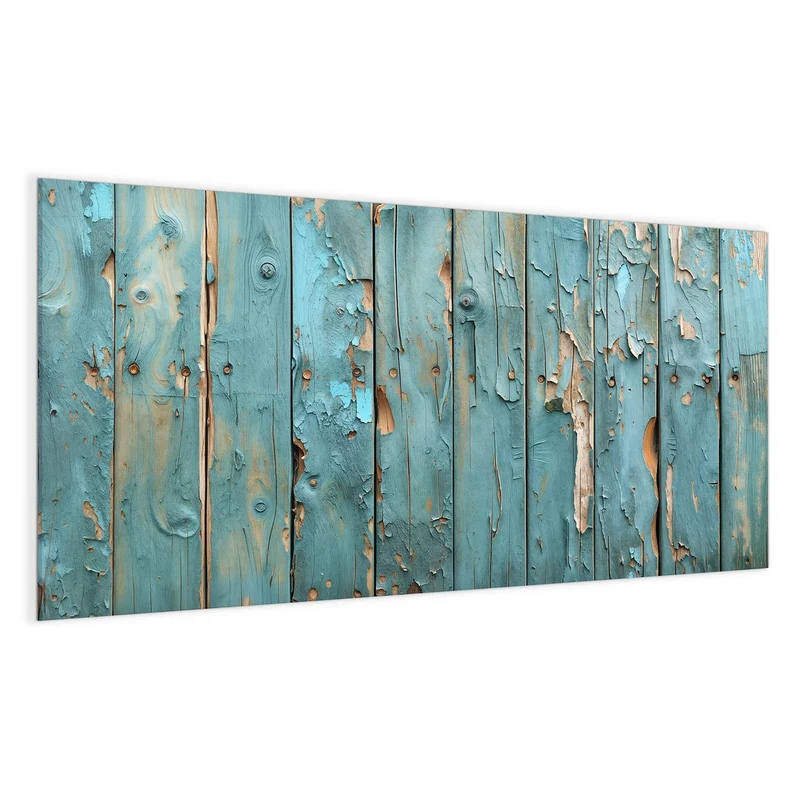 Glas Magnettafel - Abblätternde Holzplanken