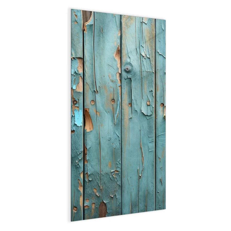 Glas Magnettafel - Abblätternde Holzplanken