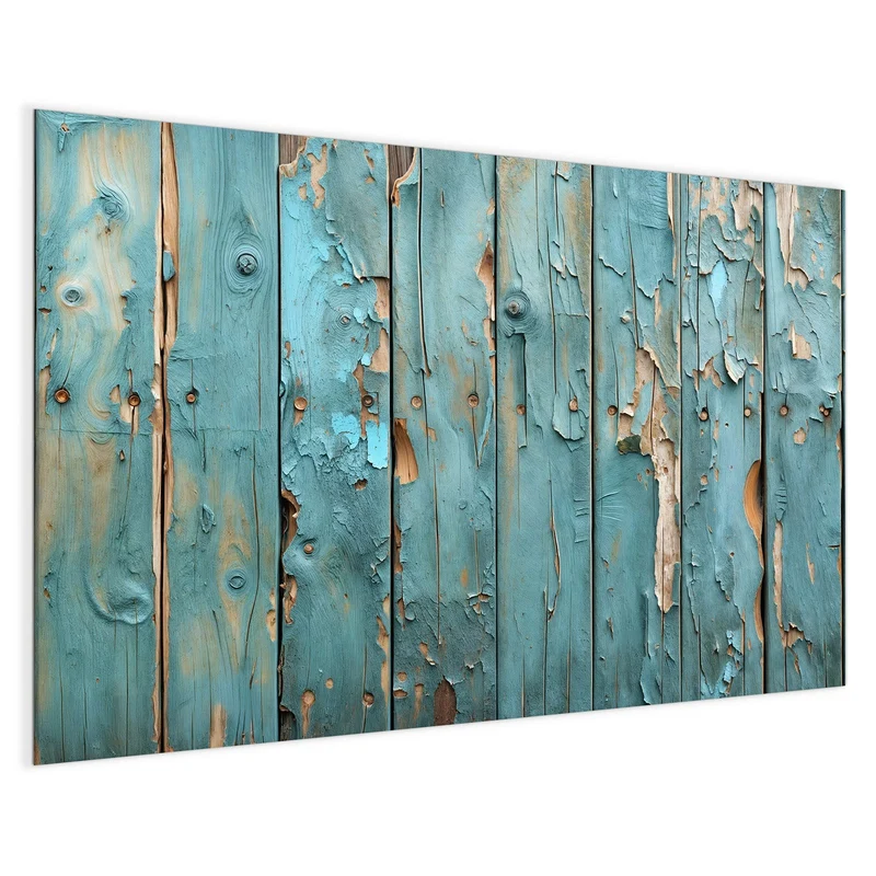 Glas Magnettafel - Abblätternde Holzplanken