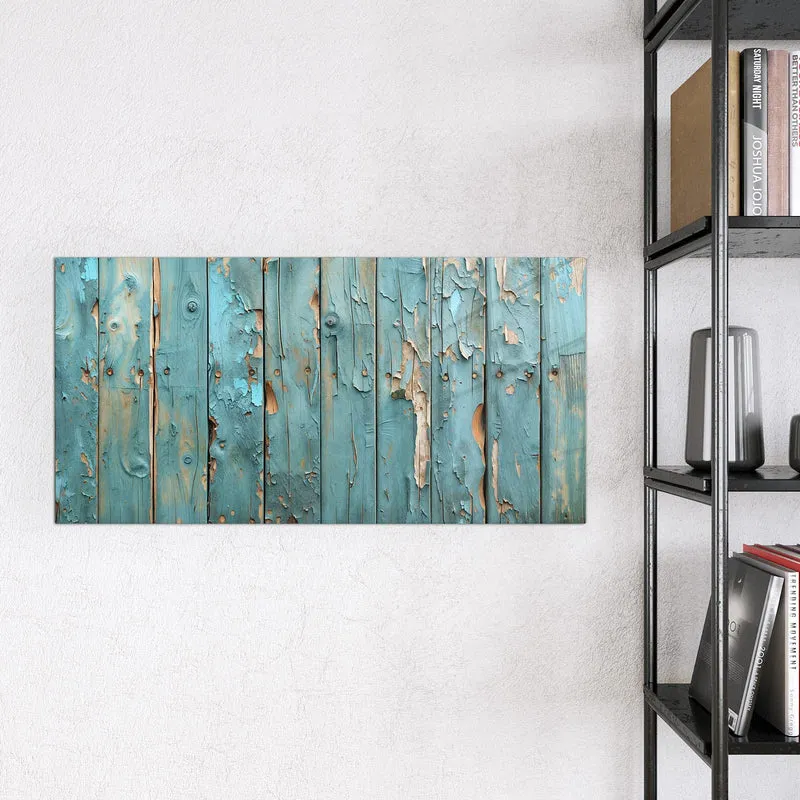 Glas Magnettafel - Abblätternde Holzplanken