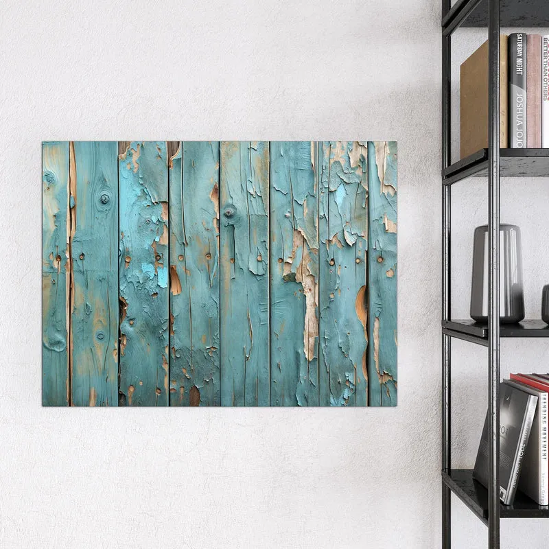 Glas Magnettafel - Abblätternde Holzplanken
