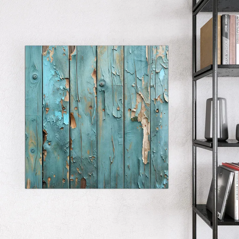 Glas Magnettafel - Abblätternde Holzplanken