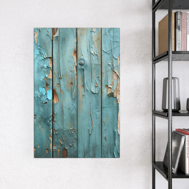 Glas Magnettafel - Abblätternde Holzplanken