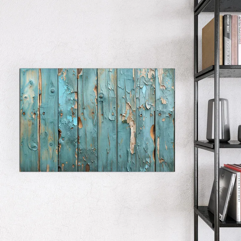 Glas Magnettafel - Abblätternde Holzplanken