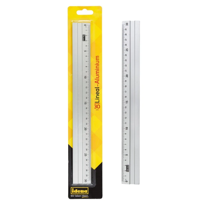 Idena Premium Aluminium-Lineal 30cm - Präzise & Langlebig