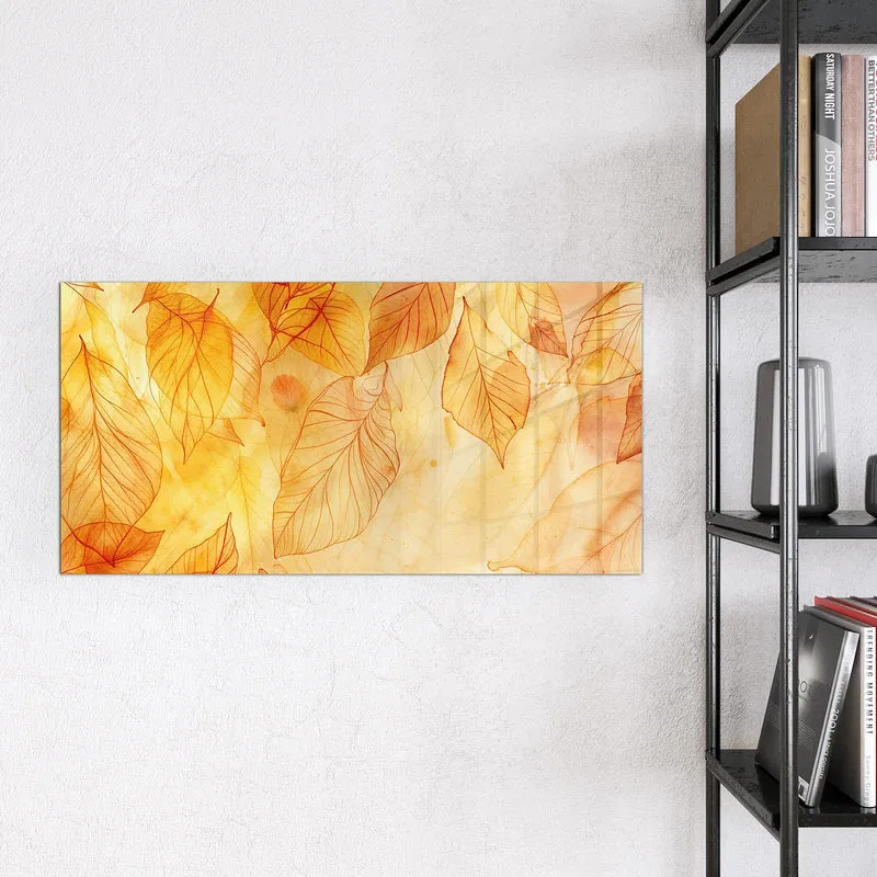 Glas Magnettafel - Durchscheinendes Laub
