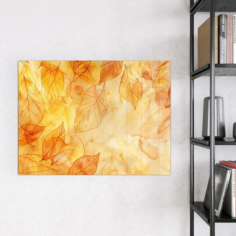 Glas Magnettafel - Durchscheinendes Laub