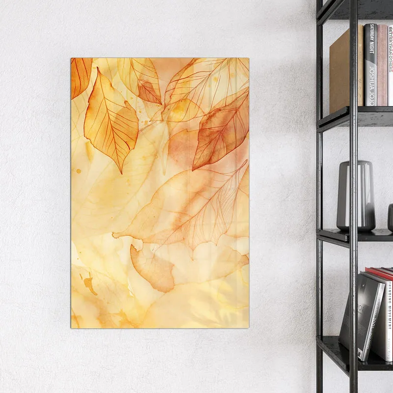 Glas Magnettafel - Durchscheinendes Laub
