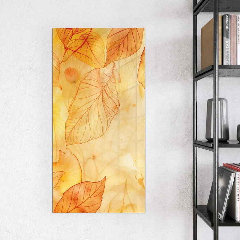 Glas Magnettafel - Durchscheinendes Laub